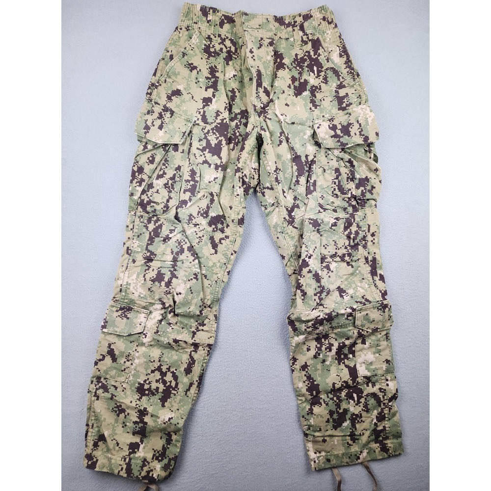 US Navy Pants Mens Small Regular 30x31 Type III NWU Camo Cargo Uniform Work READ